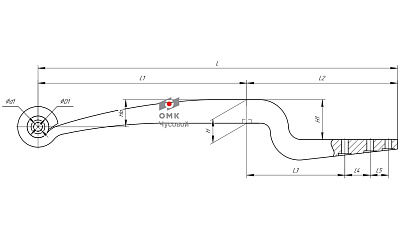 Полурессора для BPW, аналог 05.082.14.44.2